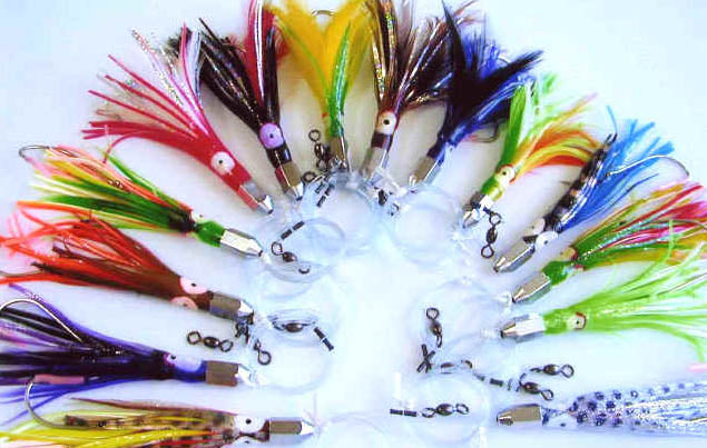 ALBACORE ALLSTARS TUNA SALTWATER LURES 6-PACK with Carry Case